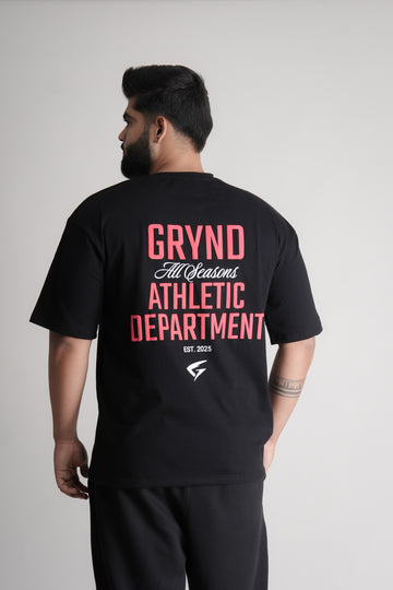 GRYND All Seasons Gym T-Shirt – versatile activewear made from breathable 100% cotton, ideal for year-round gym use and fitness.