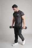 GRYND Dri-Fit Black Gym T-Shirt – lightweight, moisture-wicking activewear ideal for gym sessions, fitness routines, and summer workouts.