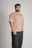 Faith Mocha Oversized Gym T-Shirt by GRYND – breathable 100% premium cotton, relaxed fit, ideal for summer workouts