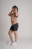 GRYND Faith Mocha Oversized T-Shirt for Women – relaxed fit, 100% cotton activewear ideal for workouts and everyday comfort.