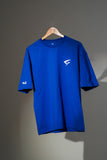 Faith Blue Oversized T-Shirt by GRYND – 100% premium cotton, breathable and relaxed fit, gym-ready design.