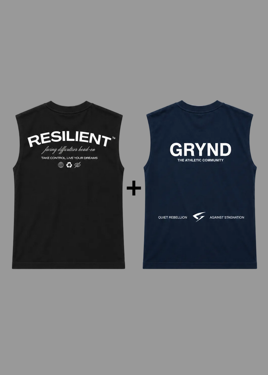 Rebellion x Resilient Muscle Tee Combo